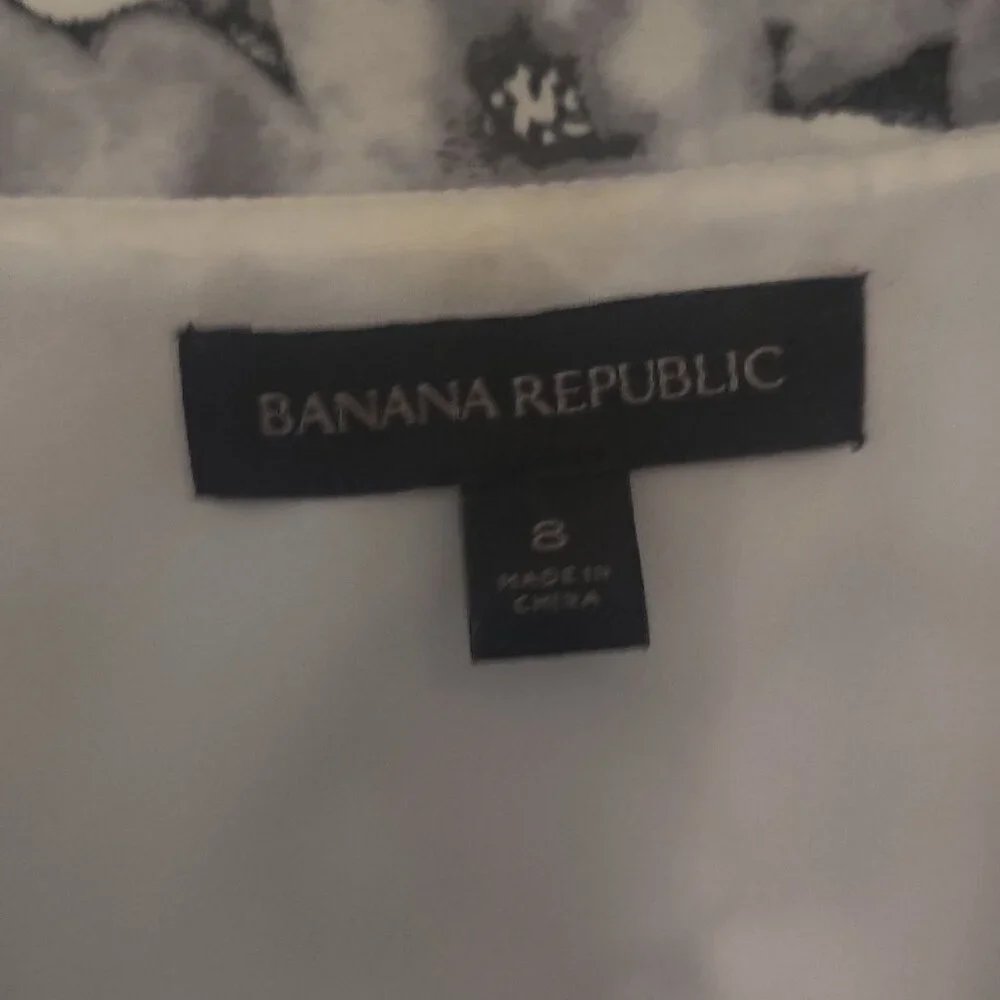 Banana Republic White & Black Floral Maxi Dress - Picture 8 of 8